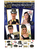 Happy New Year Photo Booth Prop Kit - Set Of 18 Pc