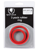 Spartacus Rubber Cock Ring Pack Of 3