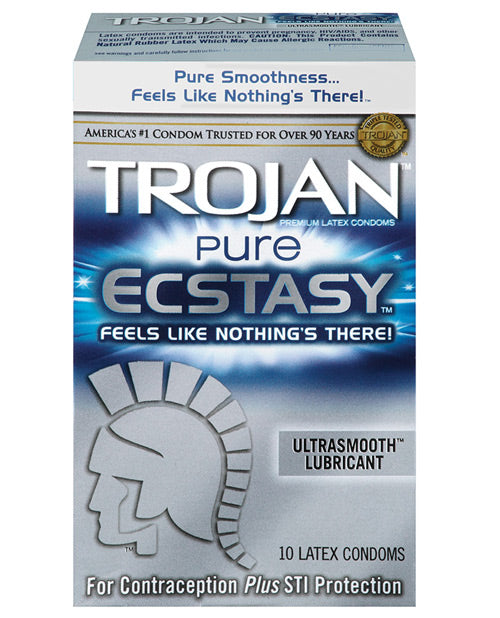 Trojan Pure Ecstasy Condoms - Box Of 10