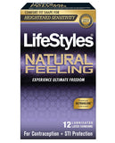 Lifestyles Natural Feeling Condoms - Pack Of 12