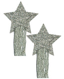 Pastease Glitter Tassle Stars - Silver O-s