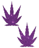 Pastease Glitter Leaf  - Royal Purple O-s