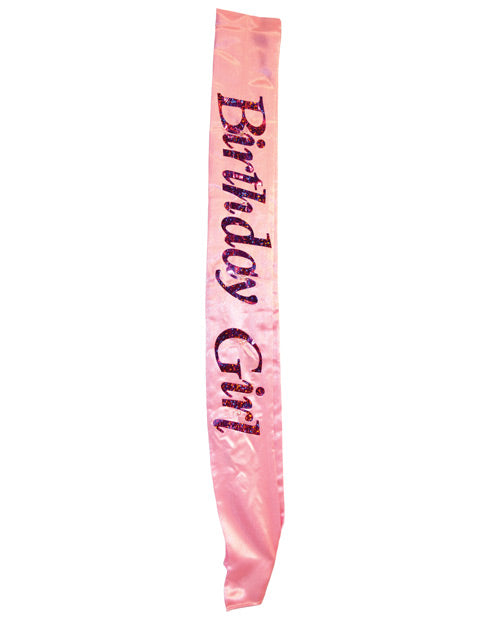 Birthday Girl Flashing Sash - Pink