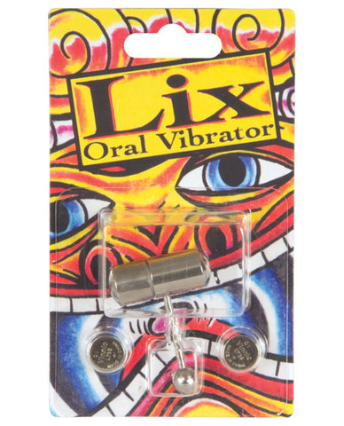 Lix Oral Vibrator Tongue Ring - Chrome