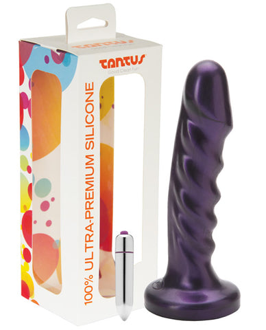 Tantus Echo Silicone Vibrating Dildo - Purple