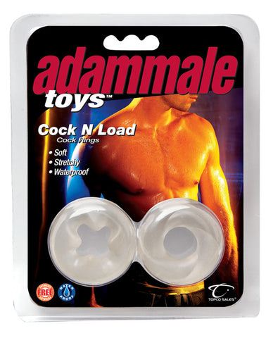 Adam Male Toys Cock N Load Cock Rings - Clear