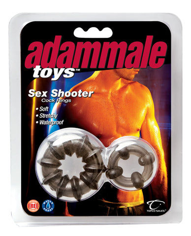 Adam Male Toys Sex Shooter Cock Rings - Smoke