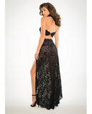 Adore Lace Bandeau Top & Skirt Black