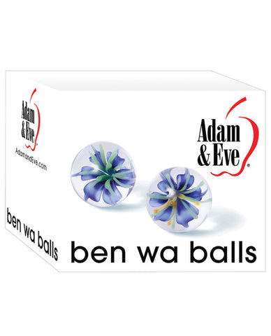 Adam & Eve Glass Ben Wa Balls - Clear