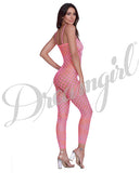 Simply Sexy Convertible Diamond Pattern Open Crotch Bodystocking - Doubles As Crop Top- Os