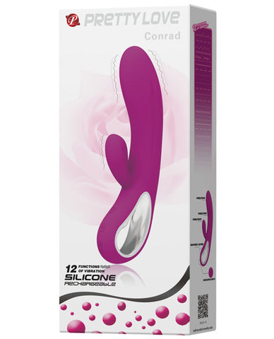 Pretty Love Conrad Rabbit W-handle - 12 Function Fuchsia