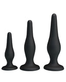 Pretty Love Beginner's Mini Anal Kit - Black Set Of 3