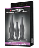 Pretty Love Beginner's Mini Anal Kit - Black Set Of 3