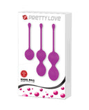 Pretty Love Three-in-one Kegel Set - Fuchsia