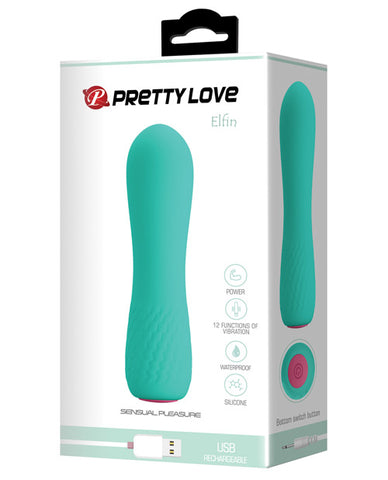 Pretty Love Elfin Mini Vibe - 12 Function Light Blue