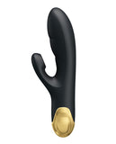 Pretty Love Naughty Play Liquid Silicone Sucking Rabbit - Black & Gold