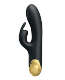 Pretty Love Double Pleasure Liquid Silicone 7 Function Rabbit - Black & Gold