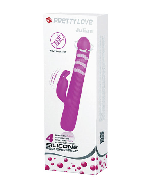 Pretty Love Julian Wavy Rotation Rabbit - Fuchsia