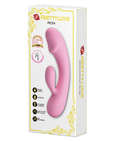 Pretty Love Ron Phallic Liquid Silicone Rabbit - Pink