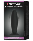 Pretty Love Butt Plug Massager - 12 Function Black