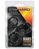 Blush Stay Hard Beaded Cock Rings - Pack 3