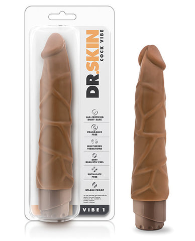 Blush Dr. Skin 9" Cock Vibe 1 - Mocha