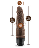 Blush Dr. Skin 7.25" Cock Vibe 3 - Chocolate