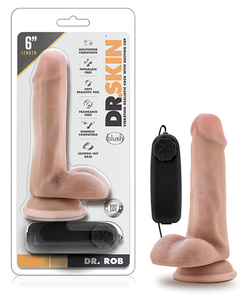 Blush Dr. Skin Dr. Cock W/suction Cup - Vanilla