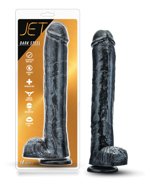 Blush Jet Dark Steel 14" Cock - Black