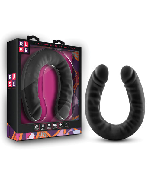 Blush Ruse 18" Double Dildo - Black