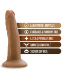 Blush Silicone Willy's 5.5" Dildo W-suction Cup - Mocha