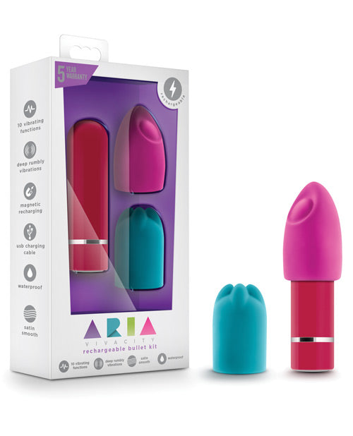 Blush Aria Vivacity Rechargeable Bullet Kit - Cerise