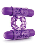 Blush Play With Me Double Play Dual Vibrating Cockring - Purple