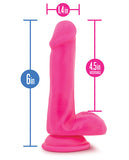 Blush Neo Elite Silicone Dual Density Cock W/balls - Neon