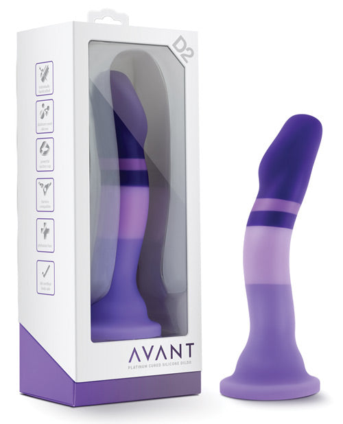 Blush Avant D2 Silicone Dildo - Purple Rain