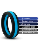 Blush Performance Silicone Go Pro Cock Ring - Black-blue