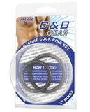 Blue Line C&b Silicone Cock Ring Set