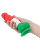 Addiction Leonardo 7" Dildo - Red-white-green