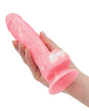 Addiction Brandon 7.5" Glow In The Dark Dildo - Pink