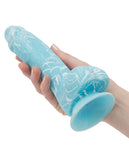 Addiction Luke 7.5" Glow In The Dark Dildo - Blue