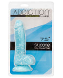 Addiction Luke 7.5" Glow In The Dark Dildo - Blue