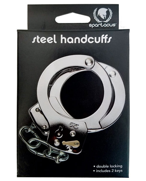 Spartacus Dual-locking Nickel Handcuffs