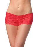 Low Rise Stretch Scallop Lace Booty Short Xl