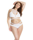 Racer Back Pull Over Bralette & Full Back Panty White Xl