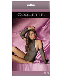 Fashion Fishnet Halter Neck Teddy & Sleeve Black O-s