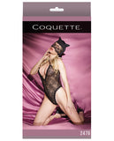 Fashion Stretch Lace Kitty Teddy & Mask Black O-s