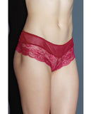 Valentine Lace Fishnet Booty Short Red O-s