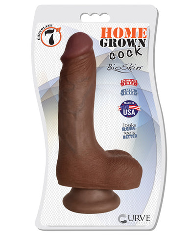 Curve Novelties Home Grown 7" Cock - Chocolate