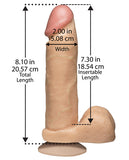 8" Realistic Cock W/balls