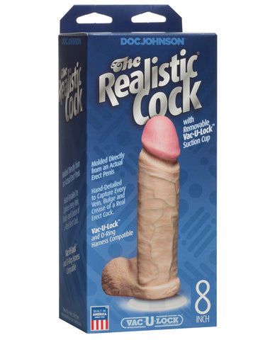 8" Realistic Cock W/balls